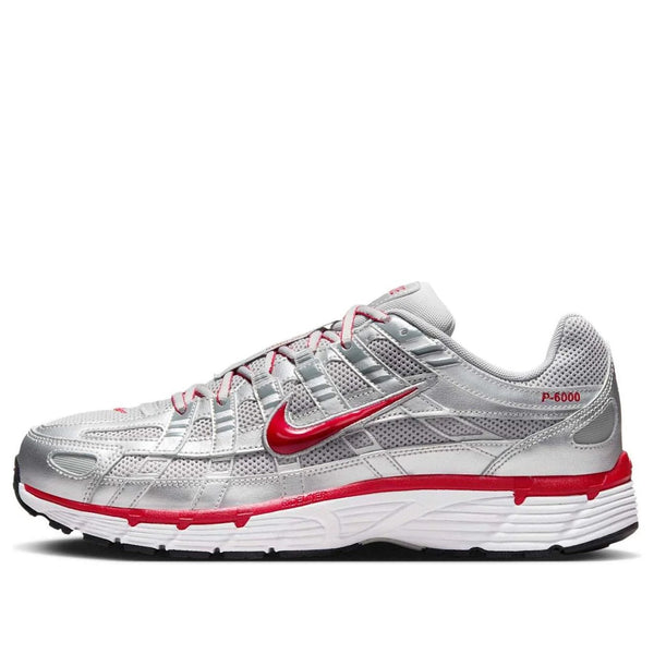 NIKE P-6000 'Metallic Silver Cool Grey Red'